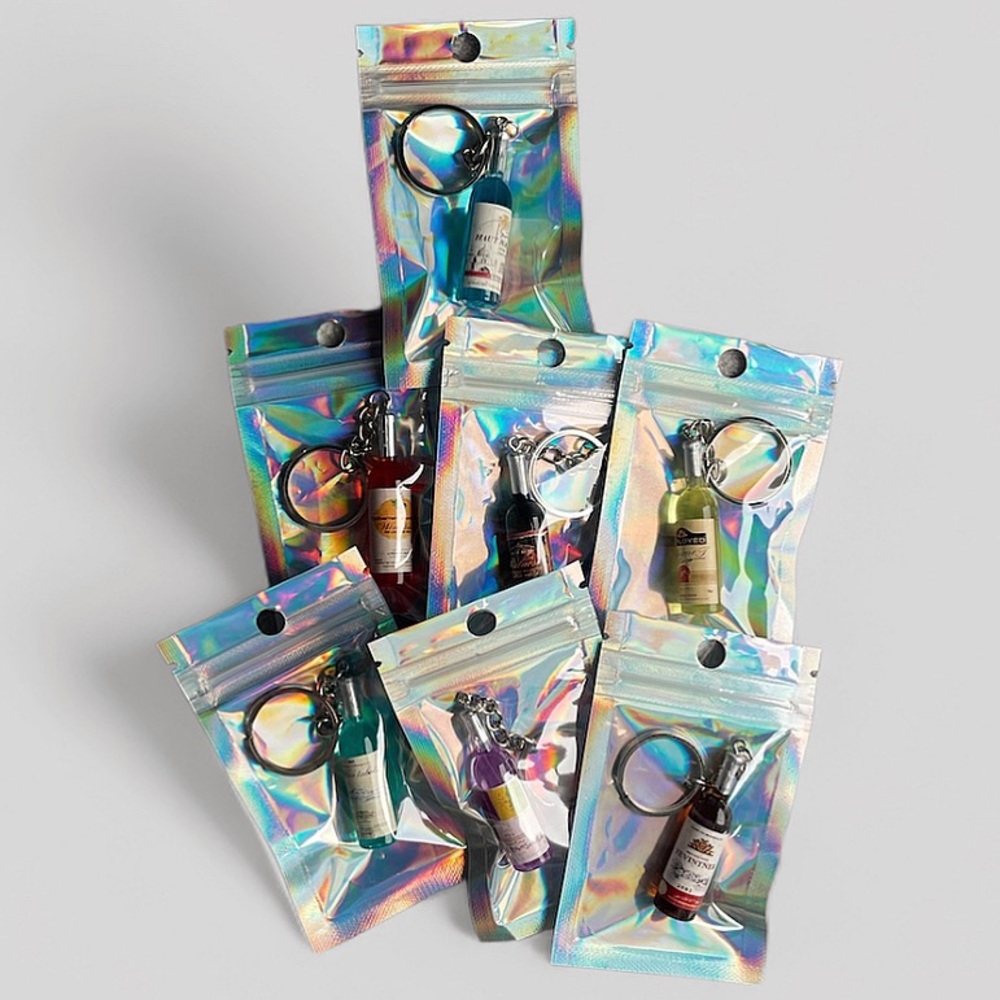 Wine bottle key chains